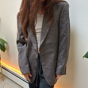 YSL Oversized brown wool Yves Saint Laurent blazer